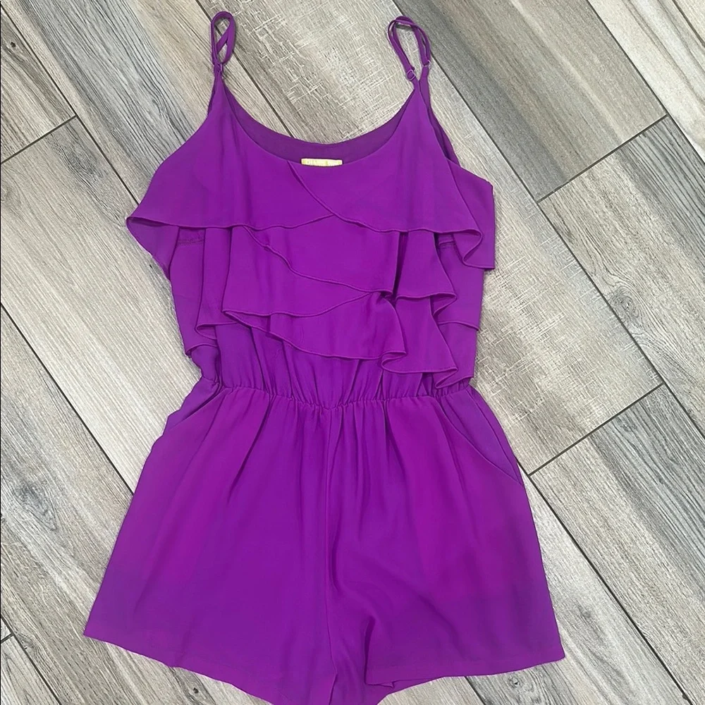 Purple Ruffle Romper - Picture 1 of 6